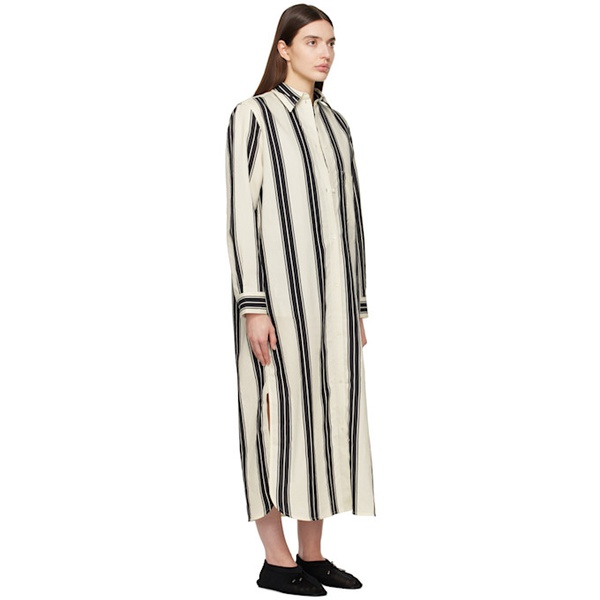  TOTEME Black & White Striped Maxi Dress 241771F055015