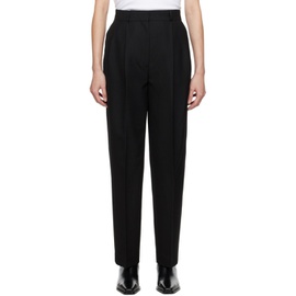 TOTEME Black Double-Pleated Trousers 232771F087014