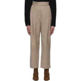 TOTEME Brown Pleated Trousers 222771F087001