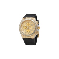 Technomarine MEN'S C루이 RUISE Chronograph Silicone Gold Dial Watch TM-121030