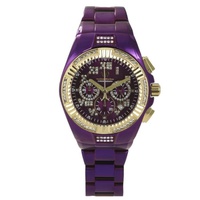 Technomarine MEN'S C루이 RUISE Chronograph Stainless Steel Purple Dial Watch TM-121235