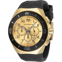 Technomarine MEN'S Manta Chronograph Silicone Gold Dial Watch TM-220017