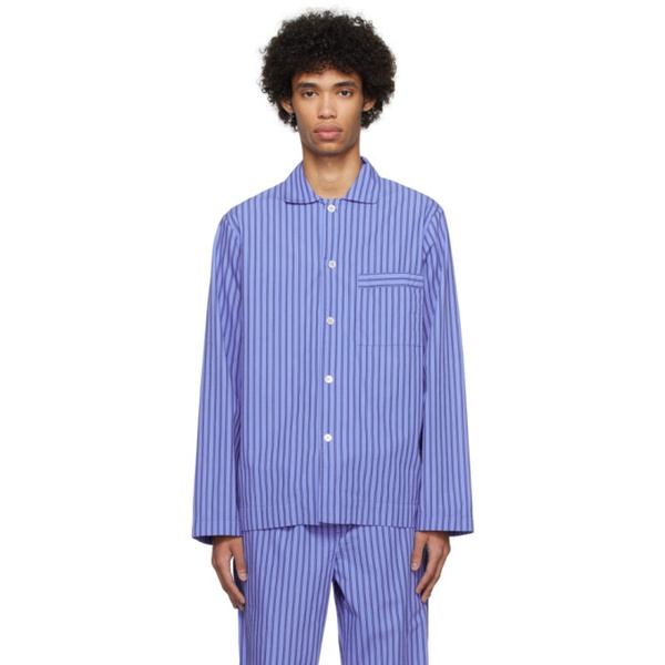  테클라 Tekla Blue Long Sleeve Pyjama Shirt 241482M218046