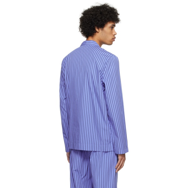  테클라 Tekla Blue Long Sleeve Pyjama Shirt 241482M218046