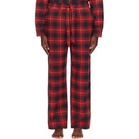 테클라 Tekla Red Plaid Pyjama pants 241482M218012
