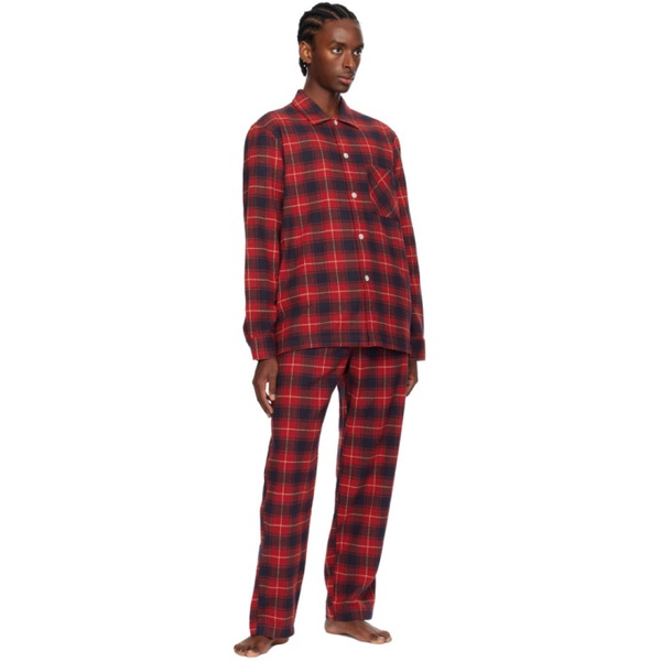 테클라 Tekla Red Plaid Pyjama pants 241482M218012
