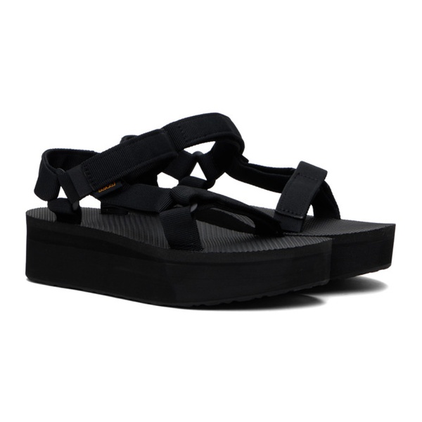 테바 Teva Black Flatform Universal Sandals 241232F124010
