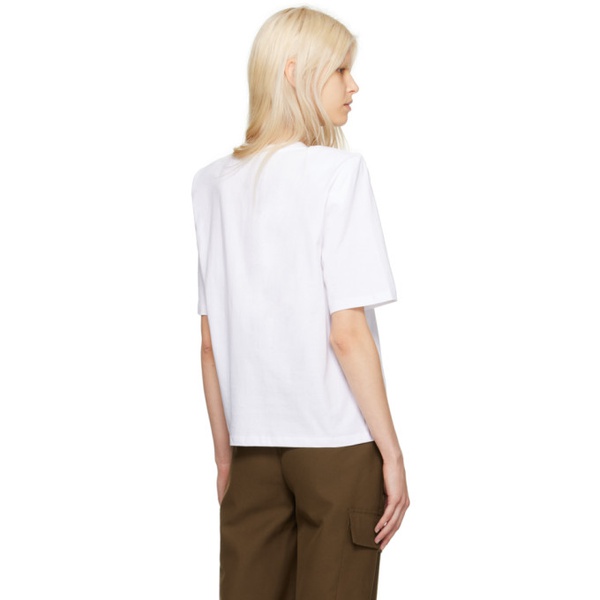  프랭키 샵 The Frankie Shop White Carrington T-Shirt 241115F110001