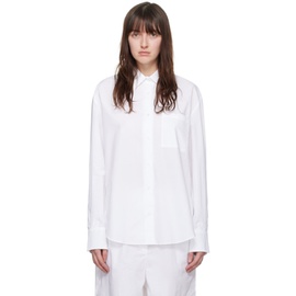 프랭키 샵 The Frankie Shop White Lui Shirt 241115F109011