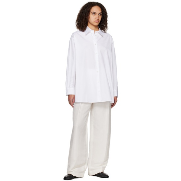  더 로우 The Row White Luka Shirt 231359F109003