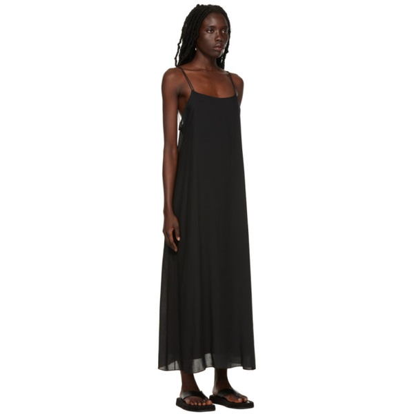  더 로우 The Row SSENSE Exclusive Black Kula Maxi Dress 222359F055003