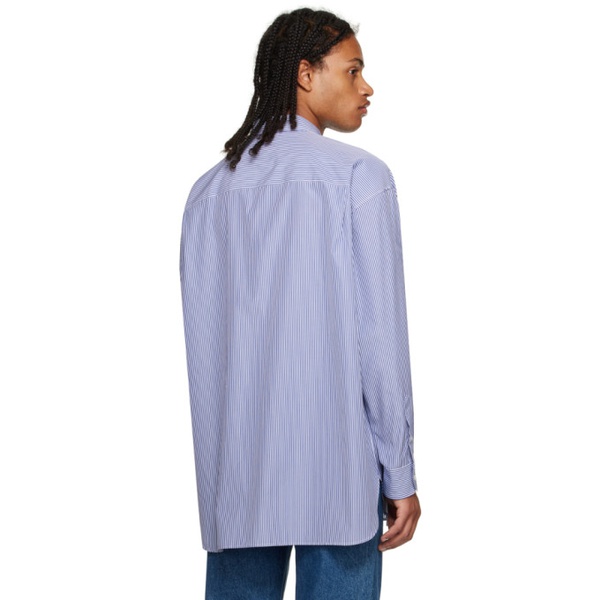  더 로우 The Row White & Blue Lukre Shirt 232359M192001