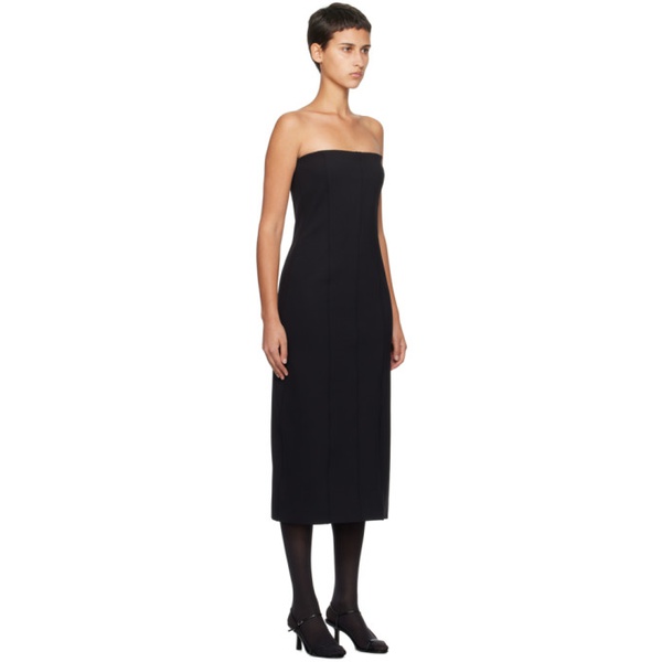  더 로우 The Row Black Melonia Midi Dress 241359F054000