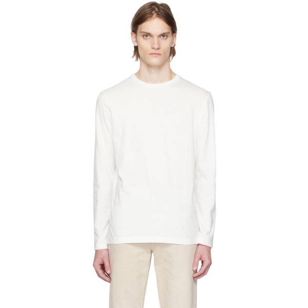  더 로우 The Row White Leon Long Sleeve T-Shirt 231359M213013