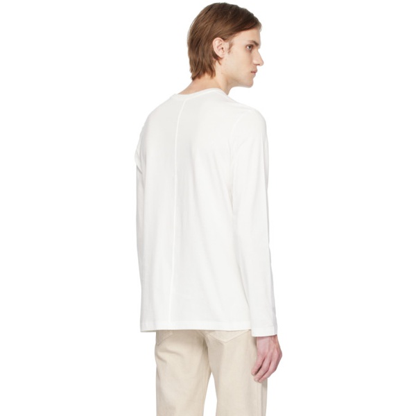  더 로우 The Row White Leon Long Sleeve T-Shirt 231359M213013