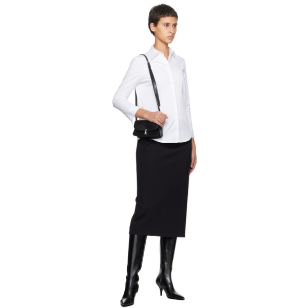 더 로우 The Row Black Alumo Midi Skirt 241359F092002
