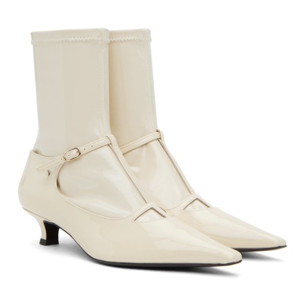  더 로우 The Row 오프화이트 Off-White Cyd Patent Leather Boots 232359F113004