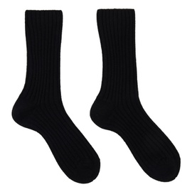 더 로우 The Row Black Calf Socks 241359F076000