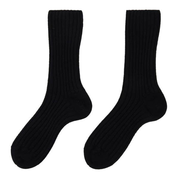  더 로우 The Row Black Calf Socks 241359F076000