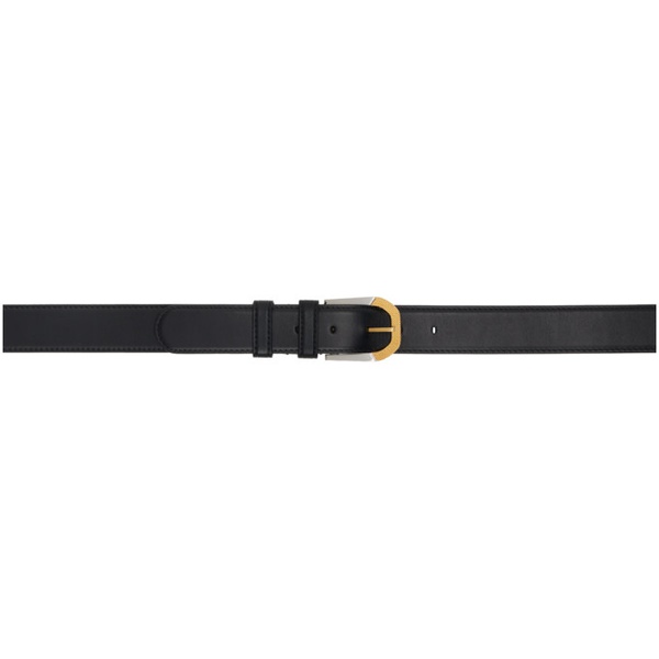  더 로우 The Row Black Art Deco Box Calf Leather Belt 241359F001017