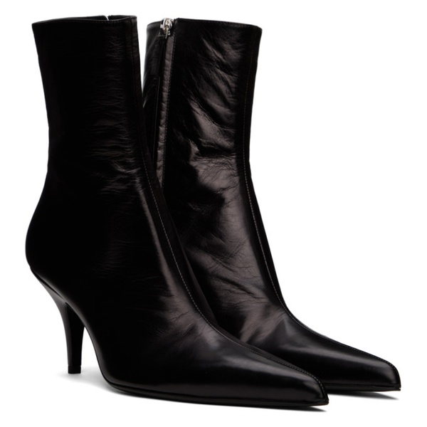  더 로우 The Row Black Leather Sling Boots 241359F114006