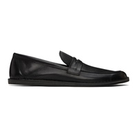 더 로우 The Row Black Cary Leather Loafers 241359F121016