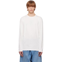 더 로우 The Row White Leon Long Sleeve T-Shirt 222359M213016