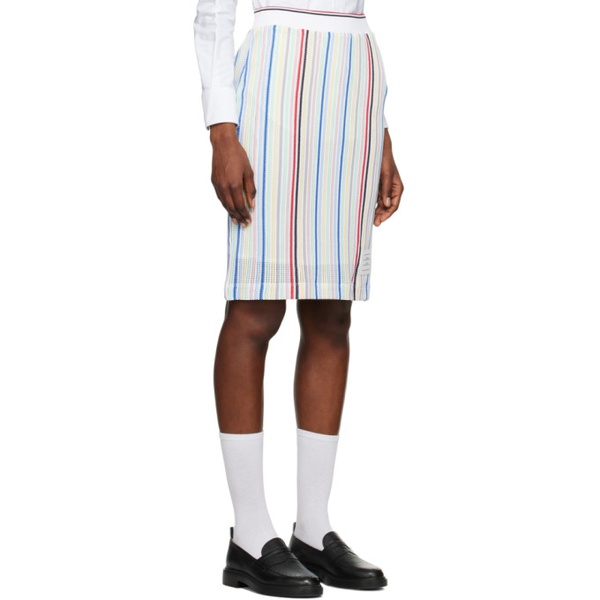 톰브라운 톰브라운 Thom Browne Multicolor Striped Midi Skirt 231381F092010
