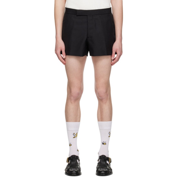 톰브라운 톰브라운 Thom Browne Black Backstrap Shorts 231381M193016