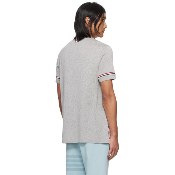 톰브라운 톰브라운 Thom Browne Gray Stripe T-Shirt 241381M213002