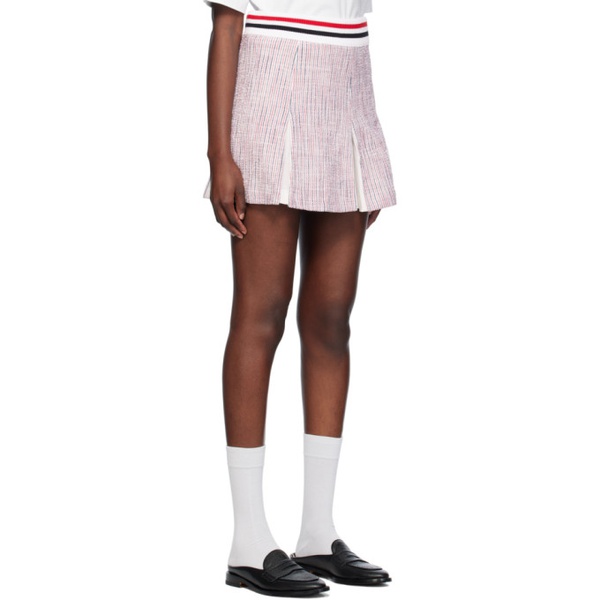 톰브라운 톰브라운 Thom Browne Multicolor Pleated Miniskirt 241381F090002