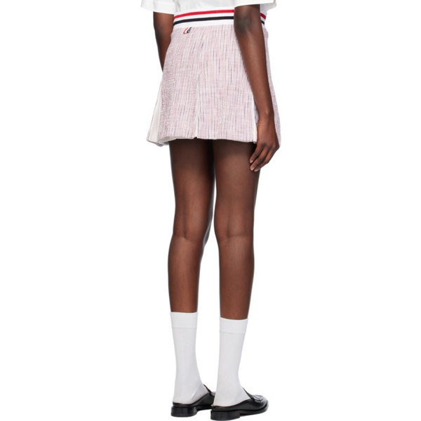 톰브라운 톰브라운 Thom Browne Multicolor Pleated Miniskirt 241381F090002