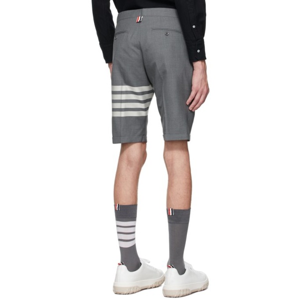 톰브라운 톰브라운 Thom Browne Grey 4-Bar Shorts 221381M193005