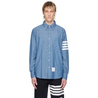 톰브라운 Thom Browne Blue 4-Bar Shirt 242381M192012