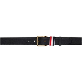 톰브라운 Thom Browne Black Calfskin Pebbled Leather Belt 242381M131000