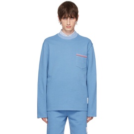 톰브라운 Thom Browne Blue Oversized Sweatshirt 242381M204000
