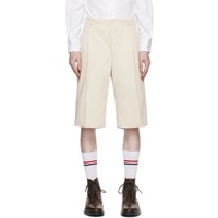 톰브라운 Thom Browne 오프화이트 Off-White Single Pleat Shorts 232381M193003