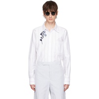 톰브라운 Thom Browne White Striped Shirt 242381M192006