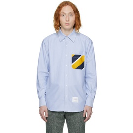 톰브라운 Thom Browne Blue Spread Collar Shirt 222381M192037