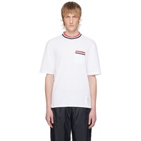 톰브라운 Thom Browne White Striped T-Shirt 242381M213001
