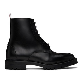 톰브라운 Thom Browne Black Commando Sole Apron Stitch Boots 242381M255000