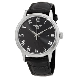 Tissot MEN'S T-Classic Leather Black Dial Watch T129.410.16.053.00