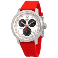 Tissot MEN'S PRC 200 Chronograph Silicone Silver Dial Watch T114.417.17.037.02