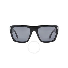톰포드 Tom Ford Alberto Polarized Smoke Browline Mens Sunglasses FT1077-N 01D 55