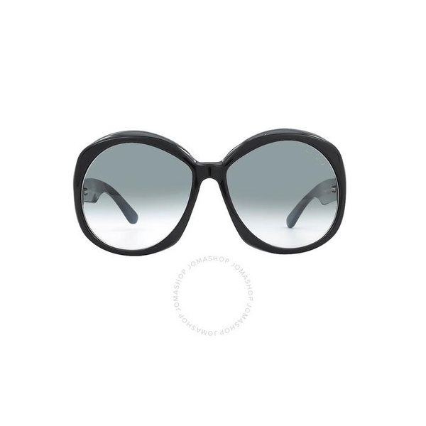 톰포드 톰포드 Tom Ford Annabelle Smoke Gradient Oversized Ladies Sunglasses FT1010 01B 62