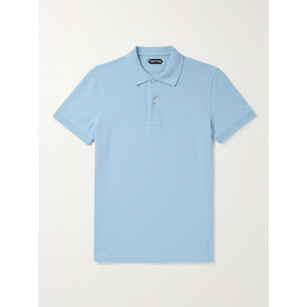 톰포드 톰포드 TOM FORD Garment-Dyed Cotton-Pique Polo Shirt 1647597330673202