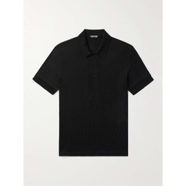 톰포드 TOM FORD Slim-Fit Ribbed-Knit Polo Shirt 1647597327716177
