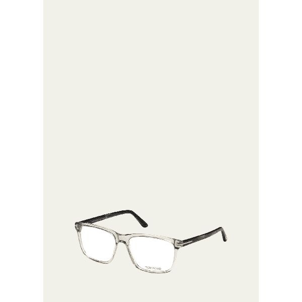 톰포드 톰포드 TOM FORD Square Acetate Optical Glasses, Gray 2556312