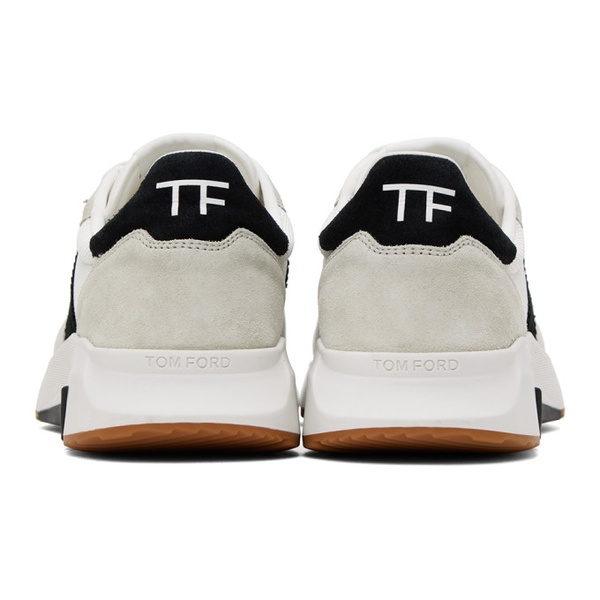 톰포드 톰포드 TOM FORD 오프화이트 Off-White & Taupe Jagga Sneakers 241076M237010