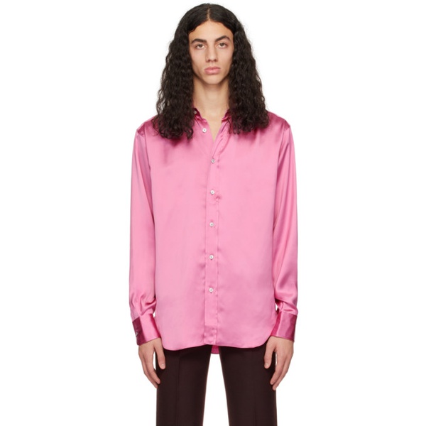 톰포드 톰포드 TOM FORD Pink Fluid Fit Shirt 222076M192034
